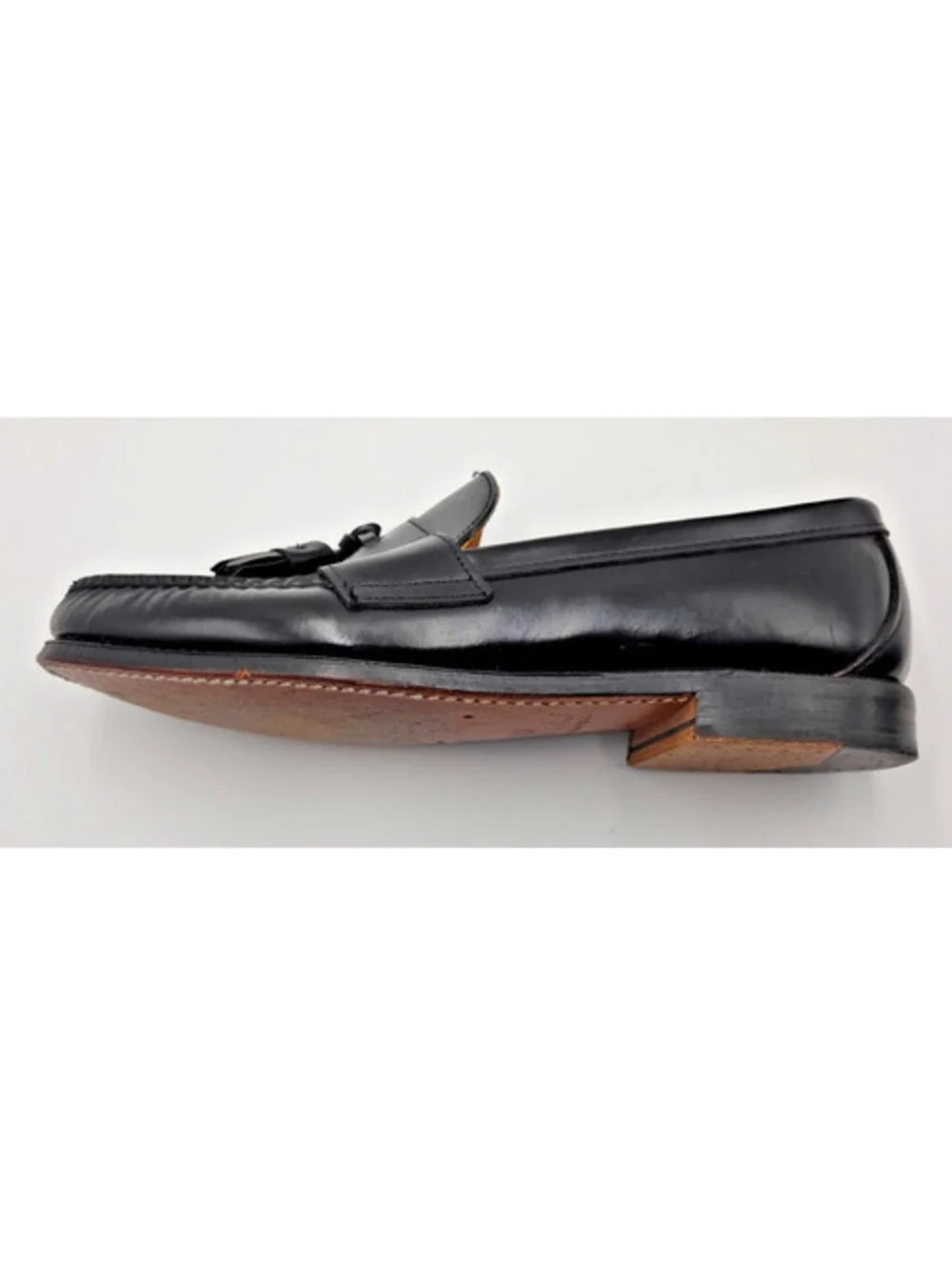 Vintage Sebago Handsewn USA Black Leather Tassel Loafers Men's Dress Shoes 9.5D